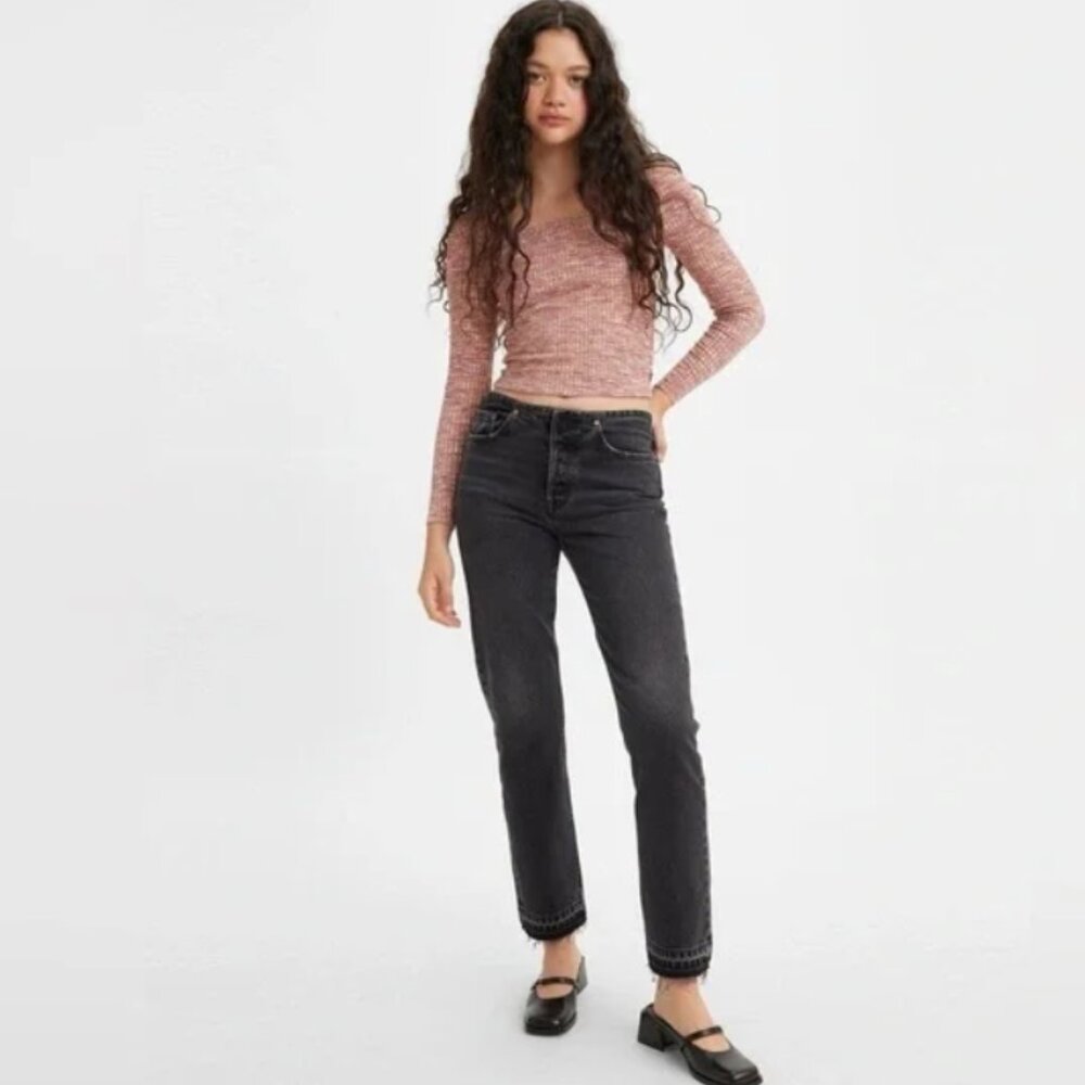 501 JEANS MINI WAIST WASTE NOT WANT NOT